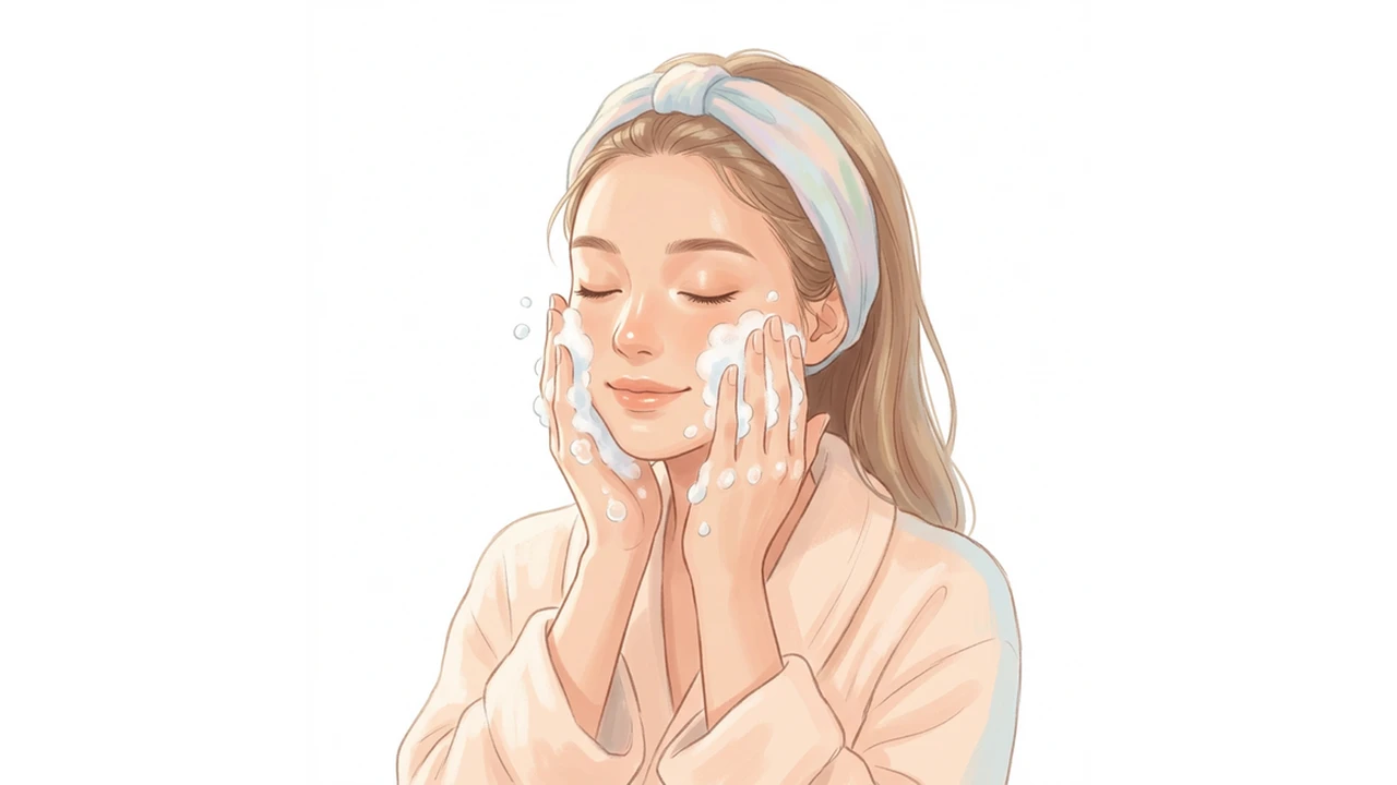 저자극 세안 일러스트